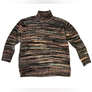 Aspen Wool Blend Rustic Mock Neck Sweater Size Small